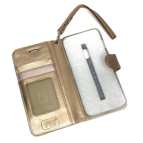 7 Plus iPhone 2 in 1 Wallet Case Rose Gold Vofolen - Picture 4 of 8